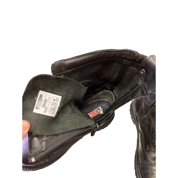 Rocky 2090 mens black leather mid calf moto riding para boots sz 9.5W SKI 9957 main image 8